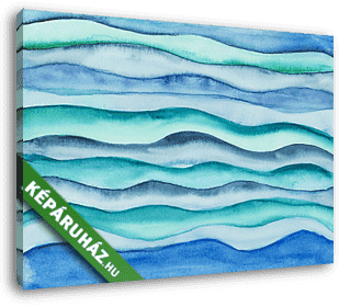 Zöld és kék hullámok - vászonkép 3D látványterv