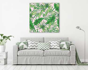Zöld pálma levelek (vászonkép) - vászonkép, falikép otthonra és irodába