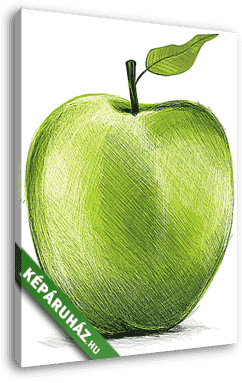 Zöld Apple rajz - vászonkép 3D látványterv