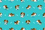 Beagle kutyusos tapéta minta vászonkép, poszter vagy falikép