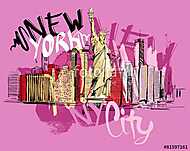 New York Pink vászonkép, poszter vagy falikép