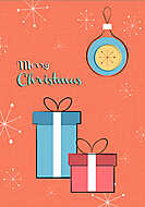 Színes karácsonyi grafika 4. (ajándék dobozok) vászonkép, poszter vagy falikép