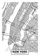 Vektor poszter térkép város New York vászonkép, poszter vagy falikép