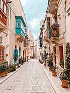 Birgu, Málta utcarészlet vászonkép, poszter vagy falikép