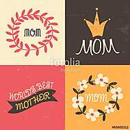 Anyák napi üdvözlőlapok gyűjteménye vászonkép, poszter vagy falikép