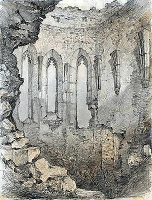 A beckói vár romjai (fotótapéta) - vászonkép, falikép otthonra és irodába