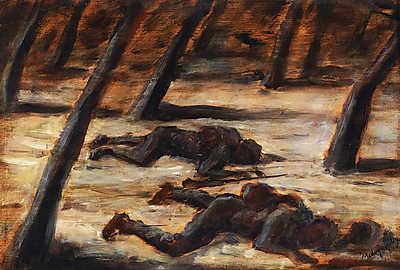 Elesett katonák (többrészes kép) - vászonkép, falikép otthonra és irodába