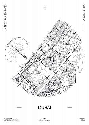 Travel poster, urban street plan city map Doha (poszter) - vászonkép, falikép otthonra és irodába