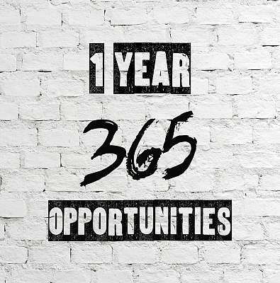 1 év 365 lehetőség, idézet (poszter) - vászonkép, falikép otthonra és irodába